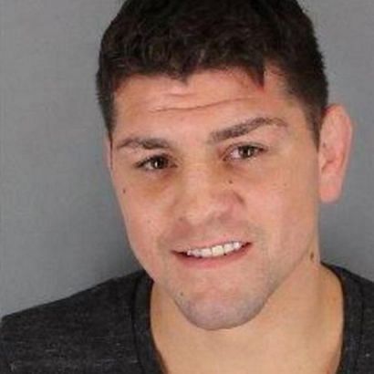 Nick Diaz was in a jovial mood while posing for the mugshot.